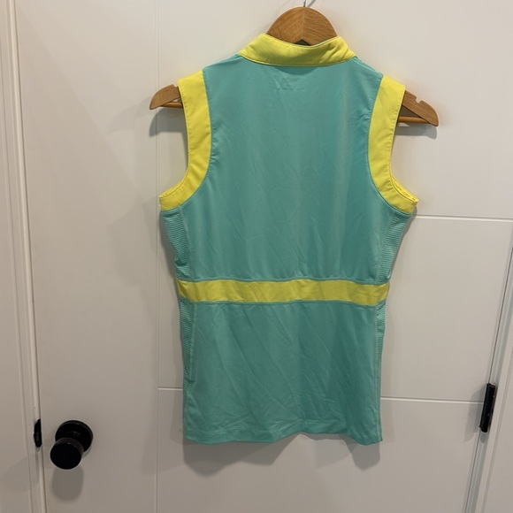 Maggie Lane Sleeveless Aqua and Yellow Women's Top size medium - Picture 7 of 7